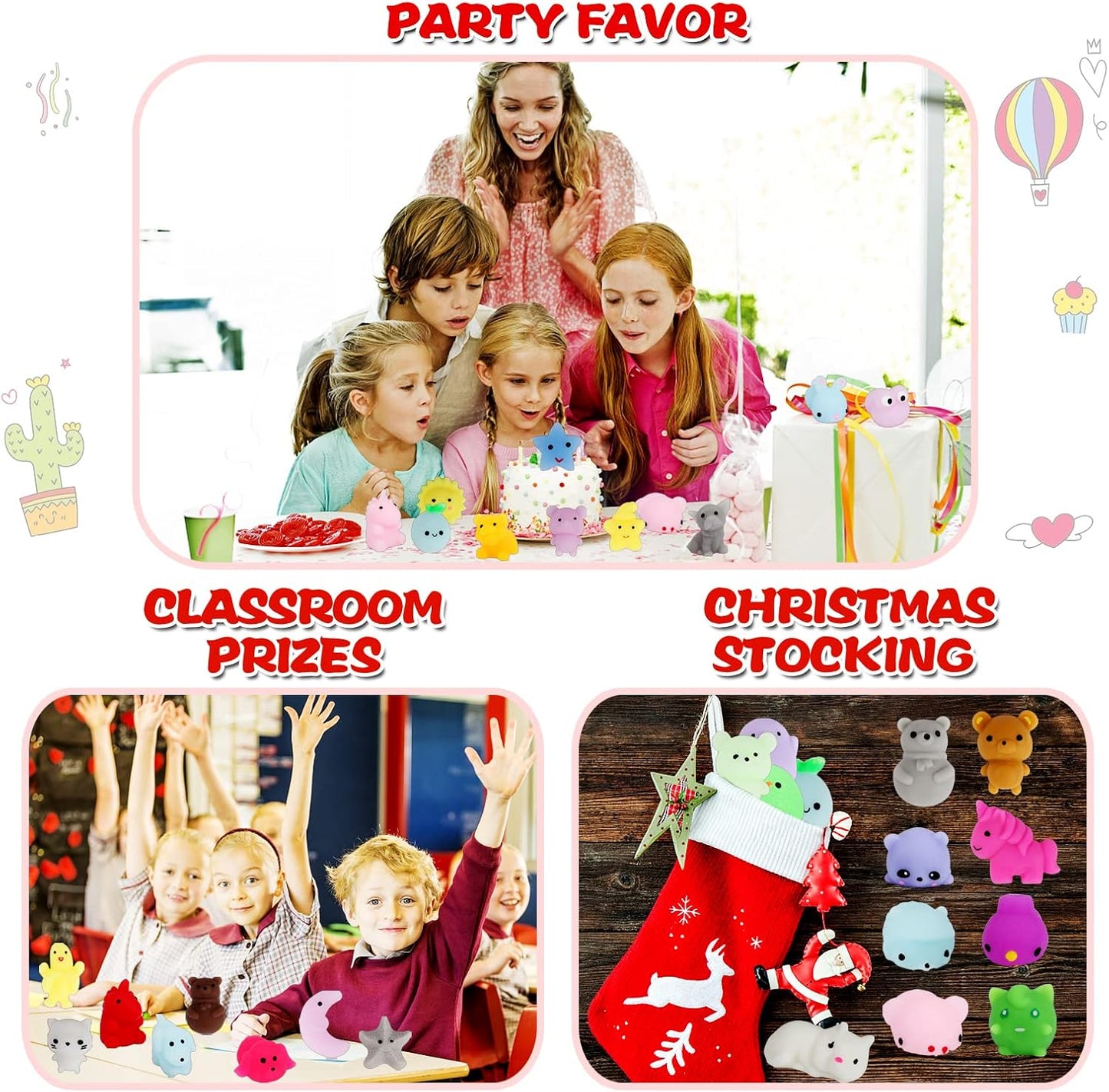 80pcs Mochi Squishy Toys: The Ultimate Party Favor and Stress Relief Bundle