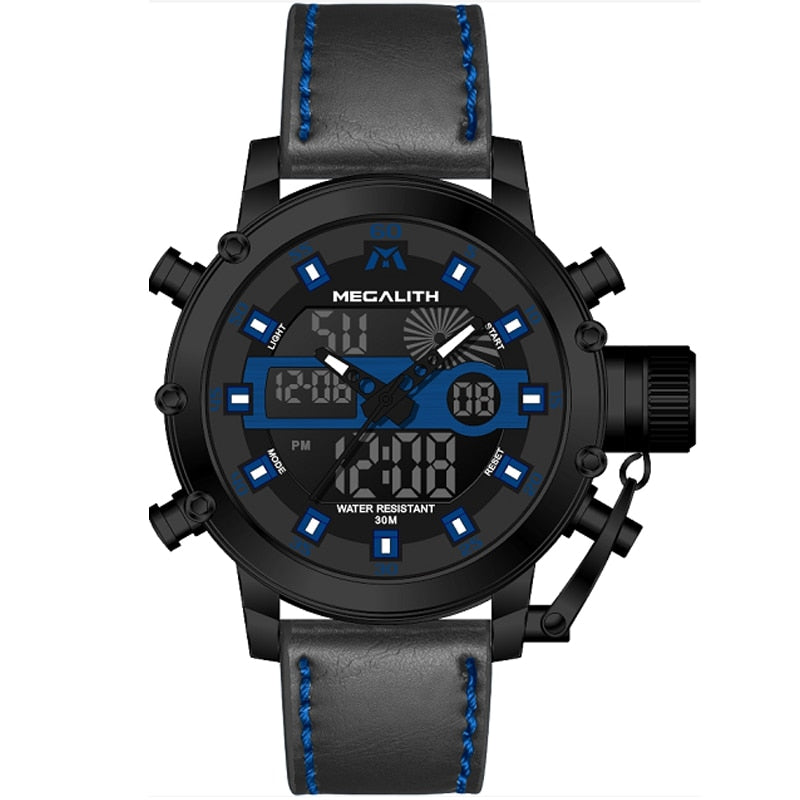 MEGALITH Fashion Men's LED Sport Quartz Watch Men Multifunction Waterproof Date Luminous Wrist Watches Men Clock Horloges Mannen - testgreenapp