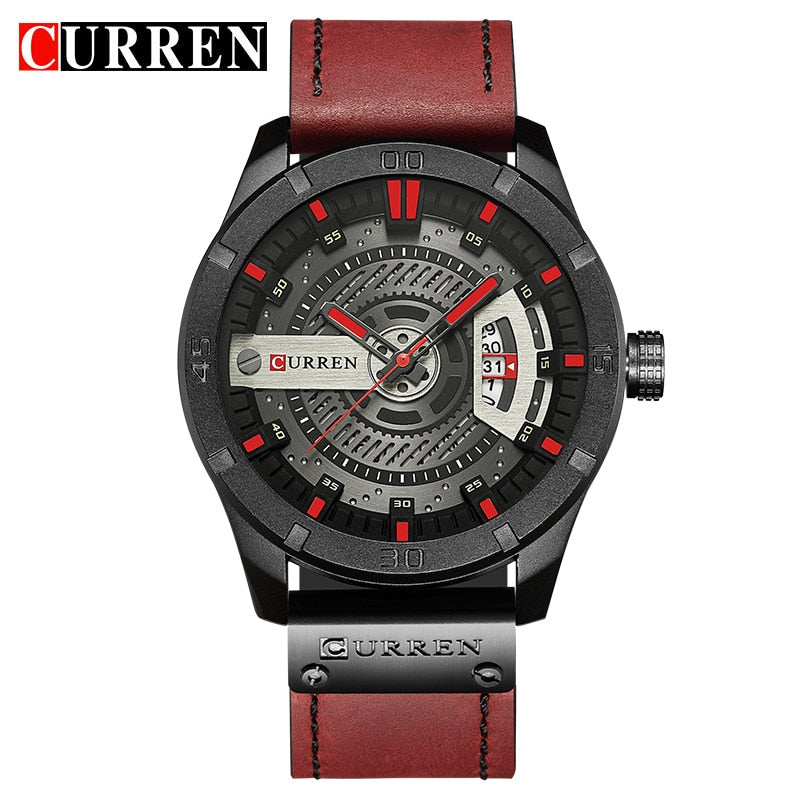 2018 Luxury Brand CURREN Men Military Sports Watches Men's Quartz Date Clock Man Casual Leather Wrist Watch Relogio Masculino - testgreenapp