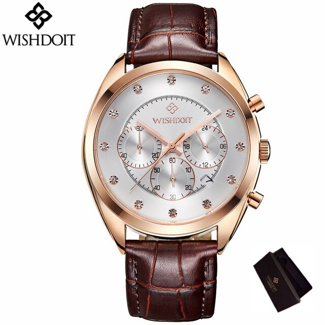 Fashion Leather Strap Multifunction Watches Men Quartz - testgreenapp