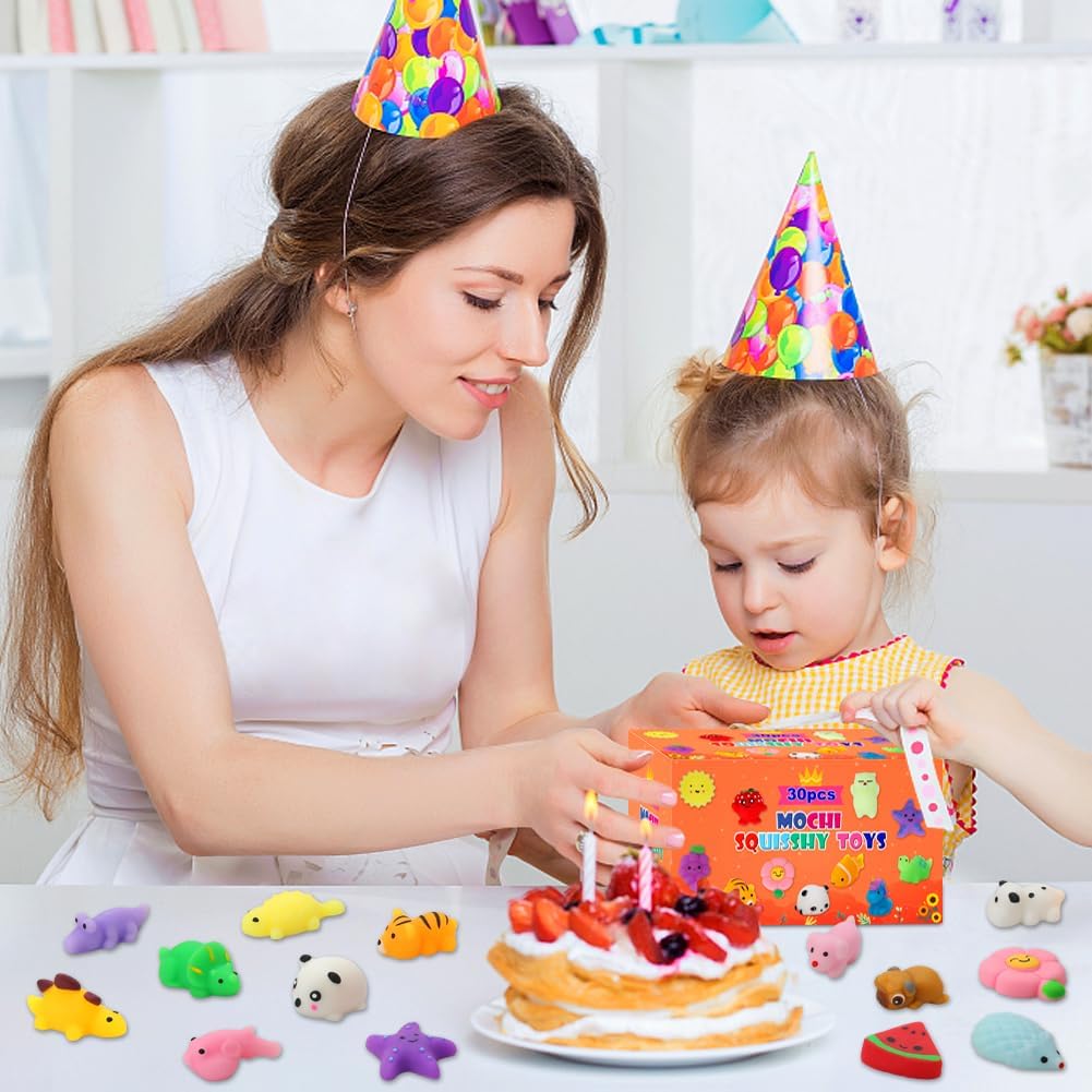 30 Pack Squishy Toys, Kawaii Squishies Party Favors for Kids