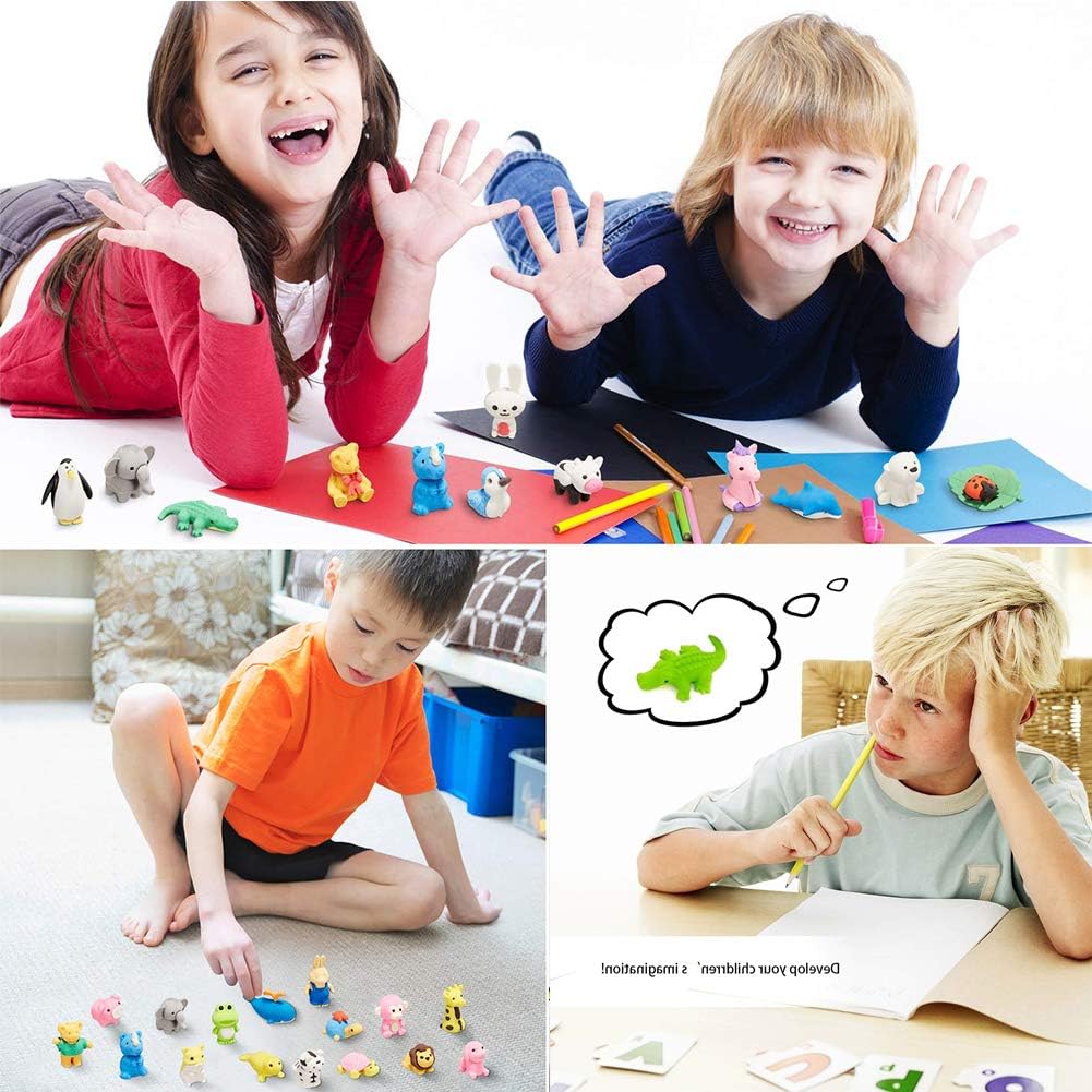 URSkytous 34Pcs Animal Erasers Bulk: The Ultimate Classroom Reward and Party Favor Solution