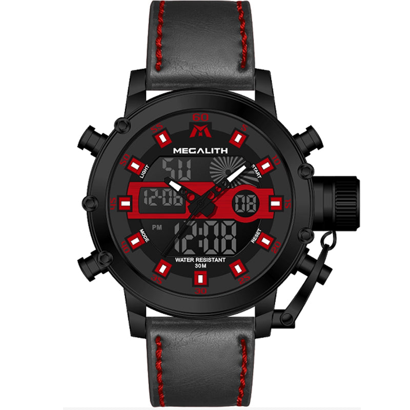 MEGALITH Fashion Men's LED Sport Quartz Watch Men Multifunction Waterproof Date Luminous Wrist Watches Men Clock Horloges Mannen - testgreenapp