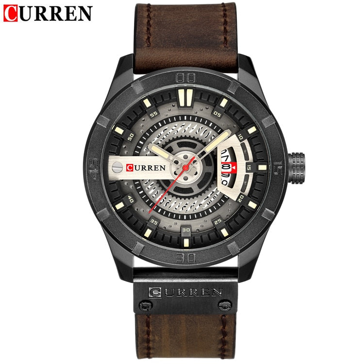 2018 Luxury Brand CURREN Men Military Sports Watches Men's Quartz Date Clock Man Casual Leather Wrist Watch Relogio Masculino - testgreenapp