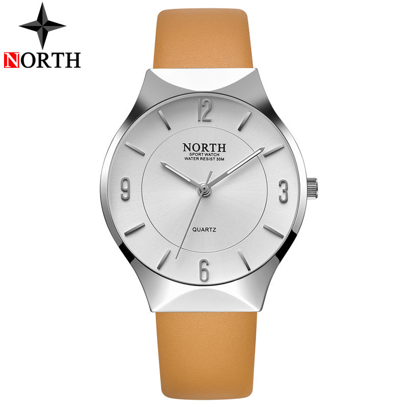 NORTH Fashion Mens Watches Top Brand Luxury Quartz Watch Men Casual Leather Waterproof Sport Watch Male Clock Relogio Masculino - testgreenapp