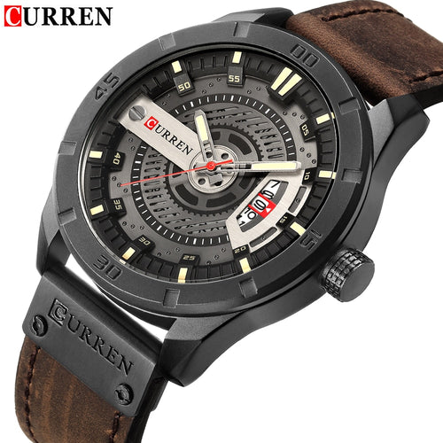 2018 Luxury Brand CURREN Men Military Sports Watches Men's Quartz Date Clock Man Casual Leather Wrist Watch Relogio Masculino - testgreenapp